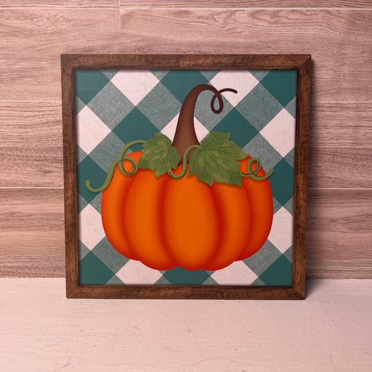Pumpkin Wooden wreath sign