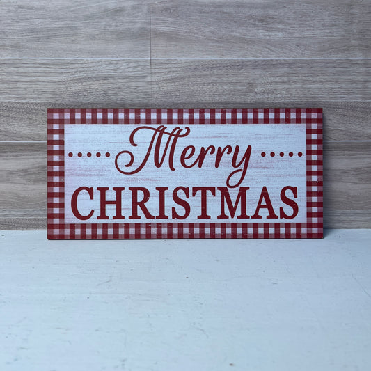 Merry Christmas Wooden wreath sign