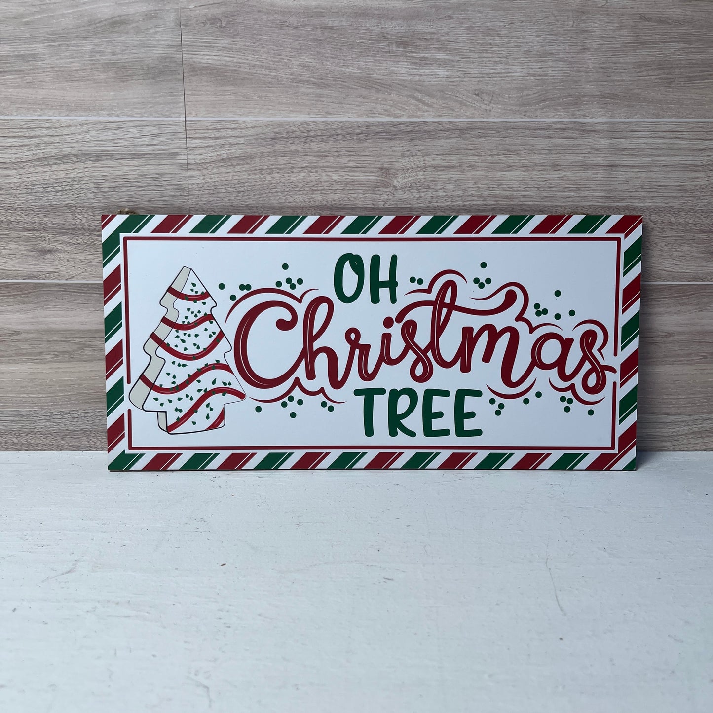 Oh Christmas Tree Wooden wreath sign