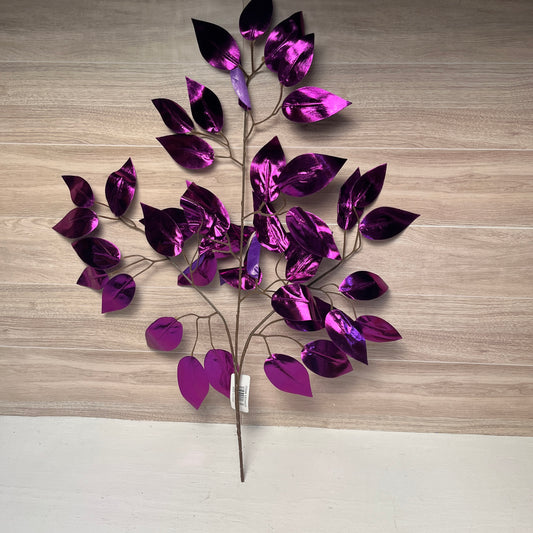 Metallic Purple Ficus Stems (Sold by set of 3 Stems)