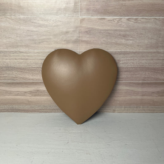 8.5" Tan Faux Leather Heart Attachment