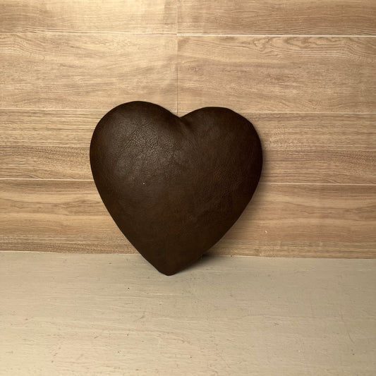 8.5" Brown Leather Heart Attachment