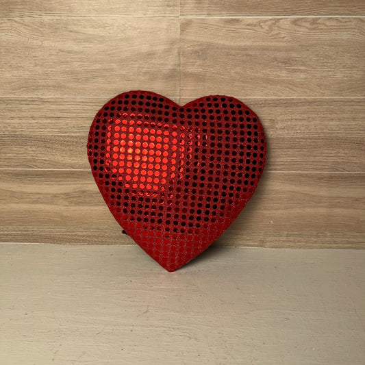 8.5" Red Sequin Heart Attachment