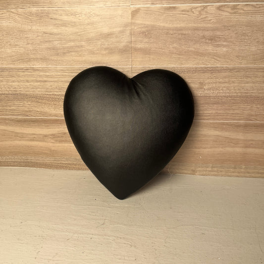 8.5" Black Faux Leather Heart Attachment