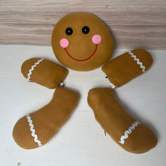 5 PC 21"H GINGERBREAD DECOR KIT- Tan Ivory