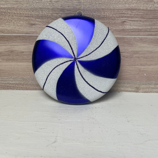 6" Purple-White Swirl Flat Candy