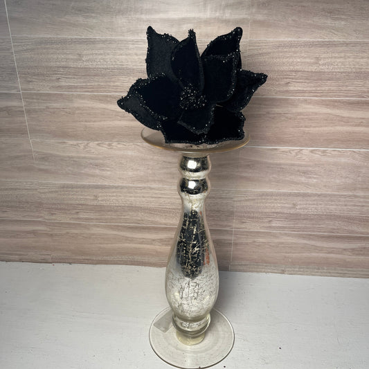 21.5" Black Poinsettia 10" Flower