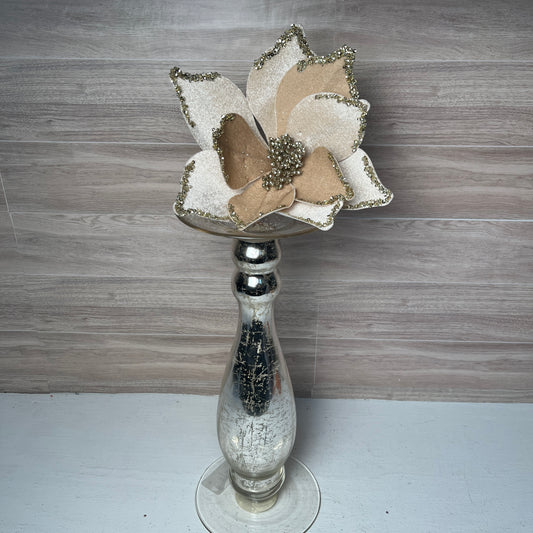 21.5" Champagne Poinsettia 10" Flower