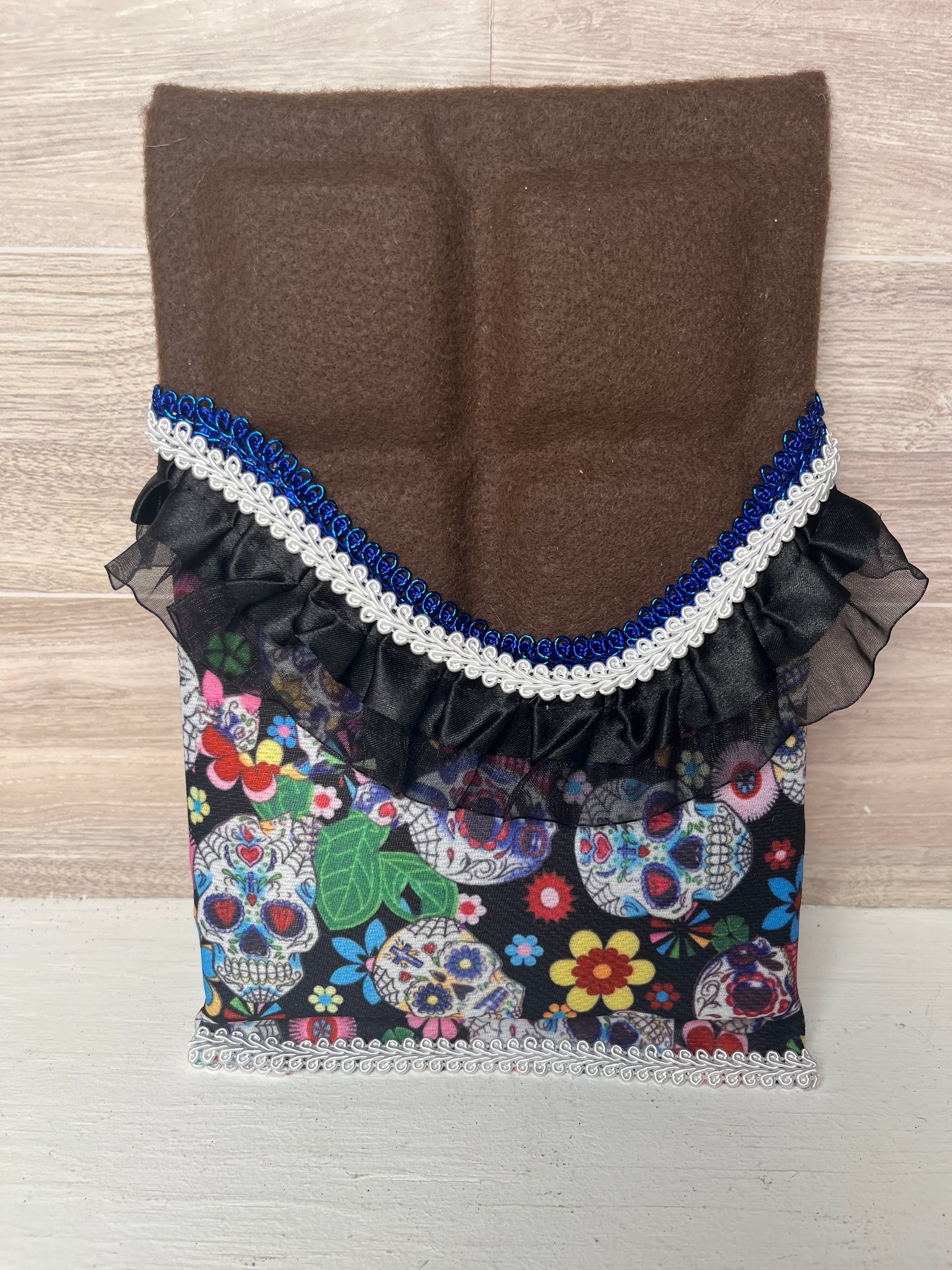 Faux Chocolate Candy Bar - Day of the Dead Black lace &trim