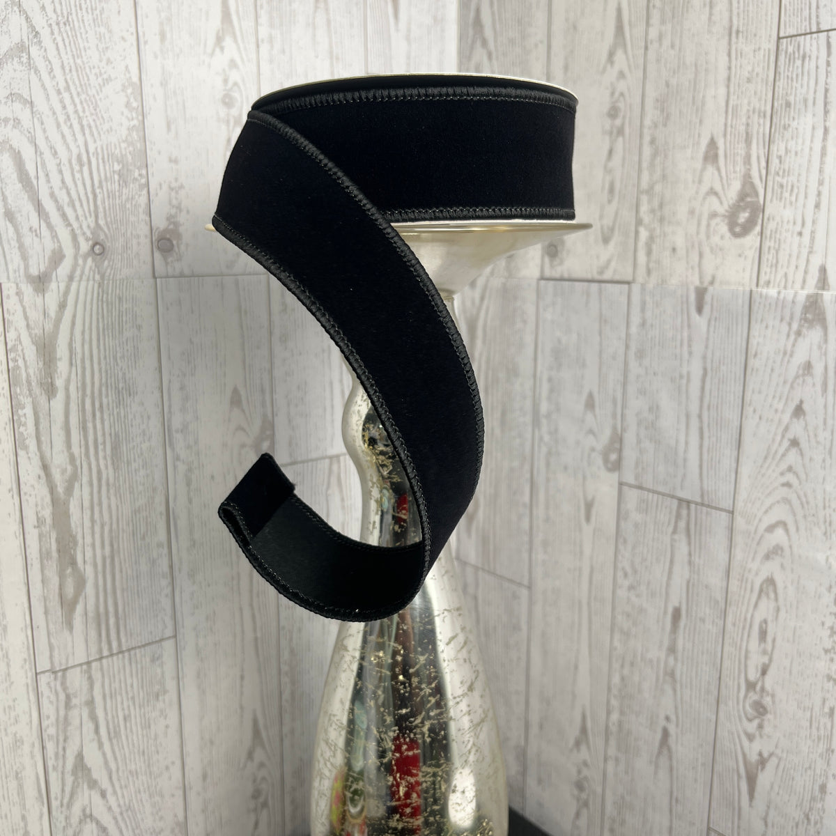 1.5"X10YD Black Velvet Ribbon