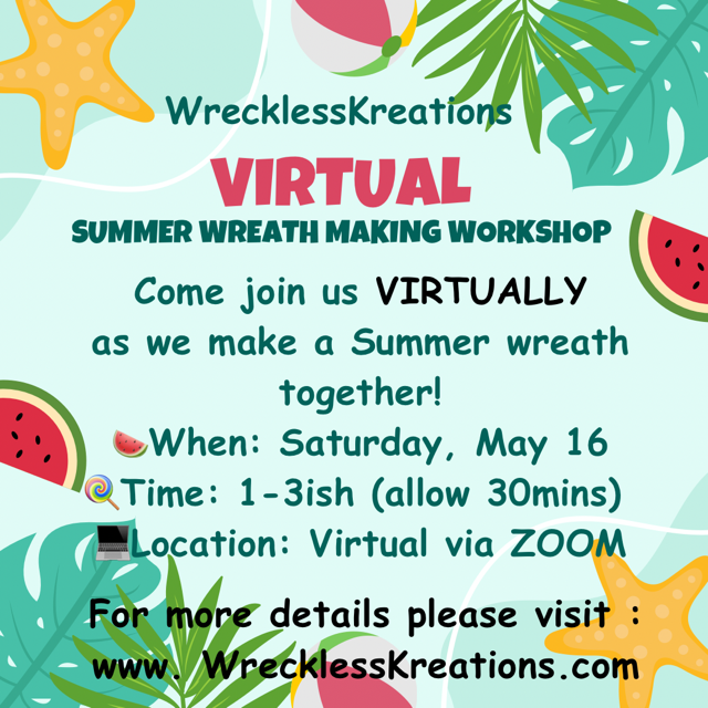 Summer Wreath Making Workshop Virtual
